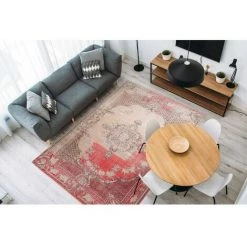 Tapis BOBOCHIC - Tapis Poils Courts HUNDIE Motif Ethnique - Rouge -BOBOCHIC Soldes 2022 23407208 4