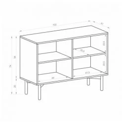 Buffets BOBOCHIC - Buffet Bas 102 Cm FOLOW Chêne Et Noir - Chêne Et Noir -BOBOCHIC Soldes 2022 23407255 4
