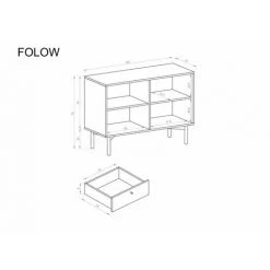 Buffets BOBOCHIC - Buffet Bas 102 Cm FOLOW Chêne Et Noir - Chêne Et Noir -BOBOCHIC Soldes 2022 23407255 5