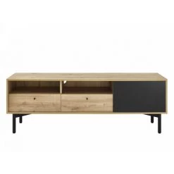 Meubles TV BOBOCHIC - Meuble Télé 151 Cm FOLOW Chêne Et Noir - Chêne Et Noir -BOBOCHIC Soldes 2022 23407259 3