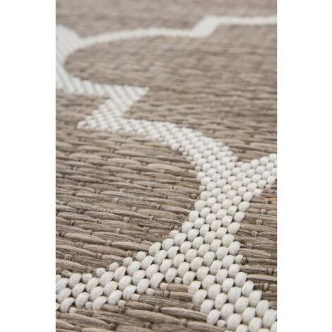 Tapis D'extérieur BOBOCHIC - Tapis D'extérieur ROMON Gris Motif Graphique - Beige 6 Tapis D'extérieur BOBOCHIC - Tapis D'extérieur ROMON Gris Motif Graphique - Beige – Image 4