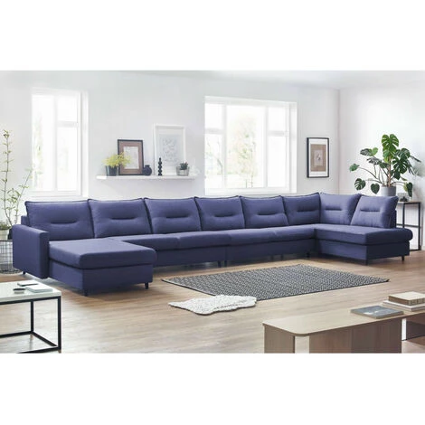 Canapé Panoramique Convertible BOBOCHIC - Canapé Panoramique XXXXL Convertible SINKI Angle Gauche Bleu Marine - Bleu Marine 4 Canapé Panoramique Convertible BOBOCHIC - Canapé Panoramique XXXXL Convertible SINKI Angle Gauche Bleu Marine - Bleu Marine – Image 2