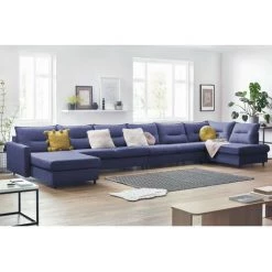 Canapé Panoramique Convertible BOBOCHIC - Canapé Panoramique XXXXL Convertible SINKI Angle Gauche Bleu Marine - Bleu Marine 11 Canapé Panoramique Convertible BOBOCHIC - Canapé Panoramique XXXXL Convertible SINKI Angle Gauche Bleu Marine - Bleu Marine -BOBOCHIC Soldes 2022 23408077 5