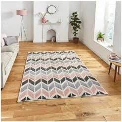 Tapis BOBOCHIC - Tapis Poils Courts QUIM Motif Graphique 120x170 Rose - Rose -BOBOCHIC Soldes 2022 23408279 2