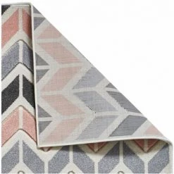 Tapis BOBOCHIC - Tapis Poils Courts QUIM Motif Graphique 120x170 Rose - Rose -BOBOCHIC Soldes 2022 23408279 3