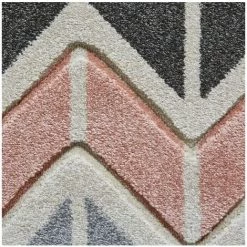 Tapis BOBOCHIC - Tapis Poils Courts QUIM Motif Graphique 120x170 Rose - Rose -BOBOCHIC Soldes 2022 23408279 5