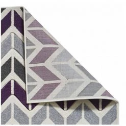 BOBOCHIC Tapis QUIM 3 Gris / Violet 120 X 170 - Gris -BOBOCHIC Soldes 2022 23408468 3