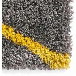 Tapis BOBOCHIC - Tapis Shaggy NOMU Motif Graphique 160x230 Jaune Moutarde - Jaune Moutarde -BOBOCHIC Soldes 2022 23408956 4