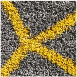 Tapis BOBOCHIC - Tapis Shaggy NOMU Motif Graphique 160x230 Jaune Moutarde - Jaune Moutarde -BOBOCHIC Soldes 2022 23408956 5