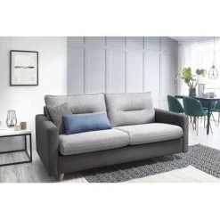 Canapé Lit BOBOCHIC - Canapé Droit Convertible SINKI Gris Clair & Gris Foncé - Gris Clair & Gris Foncé -BOBOCHIC Soldes 2022 23409063 2