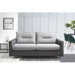 Canapé Lit BOBOCHIC - Canapé Droit Convertible SINKI Gris Clair & Gris Foncé - Gris Clair & Gris Foncé -BOBOCHIC Soldes 2022 23409063 4