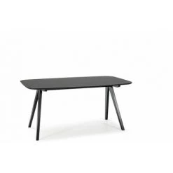 Table à Manger BOBOCHIC - Table à Manger 160 Cm FINKA Bois Noir - Noir