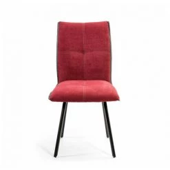 Chaise Et Fauteuil De Table BOBOCHIC - Lot De 2 Chaises De Table DIRA Rouge - Rouge -BOBOCHIC Soldes 2022 23409284 4