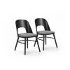 Chaise Et Fauteuil De Table BOBOCHIC - Lot De 2 Chaises De Table DRAKO Noir - Noir -BOBOCHIC Soldes 2022 23409353 1