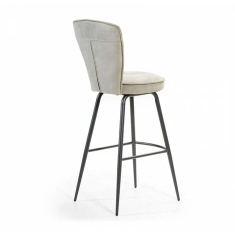 Tabouret De Bar BOBOCHIC - Ensemble De 2 Tabourets INTO Gris Clair H.102cm - Gris 4 Tabouret De Bar BOBOCHIC - Ensemble De 2 Tabourets INTO Gris Clair H.102cm - Gris – Image 2