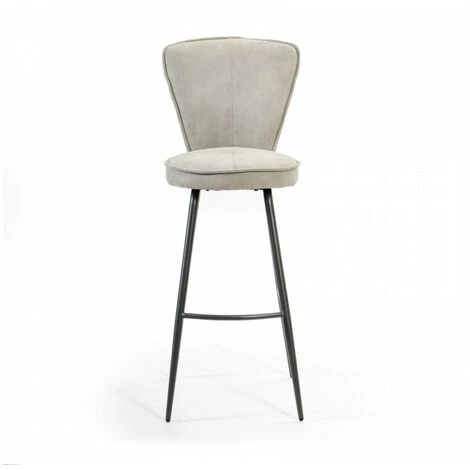 Tabouret De Bar BOBOCHIC - Ensemble De 2 Tabourets INTO Gris Clair H.102cm - Gris 6 Tabouret De Bar BOBOCHIC - Ensemble De 2 Tabourets INTO Gris Clair H.102cm - Gris – Image 4