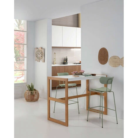 Tabouret De Bar BOBOCHIC - Lot De 2 Tabourets De Bar H 98cm FONTI Vert Clair - Vert 5 Tabouret De Bar BOBOCHIC - Lot De 2 Tabourets De Bar H 98cm FONTI Vert Clair - Vert – Image 3