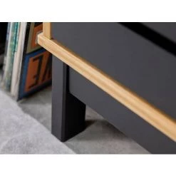 Buffets BOBOCHIC - Buffet 2 Portes 141 Cm AUSTIN Noir Et Bois Clair - Bois Et Noir -BOBOCHIC Soldes 2022 23409523 5