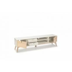 Meubles TV BOBOCHIC - Meuble TV 180 Cm YUGO Blanc Et Bois Clair - Blanc 11 Meubles TV BOBOCHIC - Meuble TV 180 Cm YUGO Blanc Et Bois Clair - Blanc -BOBOCHIC Soldes 2022 23409535 5