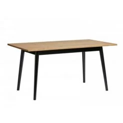 Table à Manger BOBOCHIC - Table à Manger 150 Cm KATIO Couleur Noir Et Bois Clair - Bois