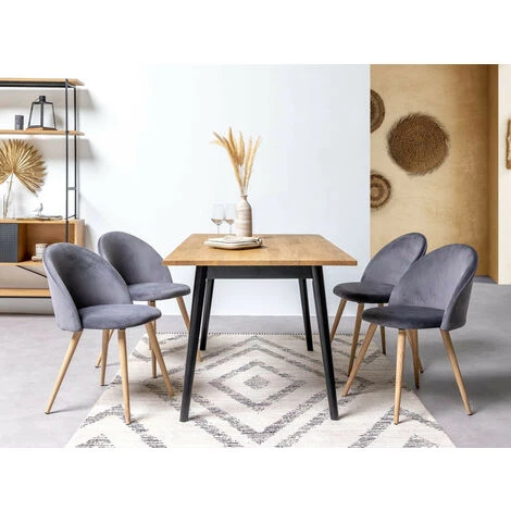 Table à Manger BOBOCHIC - Table à Manger 150 Cm KATIO Couleur Noir Et Bois Clair - Bois 5 Table à Manger BOBOCHIC - Table à Manger 150 Cm KATIO Couleur Noir Et Bois Clair - Bois – Image 3