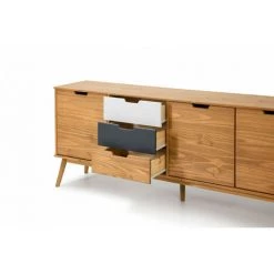 Buffets BOBOCHIC - Buffet 171 Cm ALMA Bois Clair, Gris Et Blanc - Bois -BOBOCHIC Soldes 2022 23409579 4