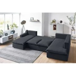 Canapés D'angle Convertibles BOBOCHIC - Canapé Panoramique Convertible Coffre MONA Angle Gauche Anthracite - Anthracite 10 Canapés D'angle Convertibles BOBOCHIC - Canapé Panoramique Convertible Coffre MONA Angle Gauche Anthracite - Anthracite -BOBOCHIC Soldes 2022 23409765 4