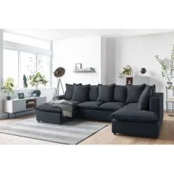 Canapés D'angle Convertibles BOBOCHIC - Canapé Panoramique Convertible Coffre MONA Angle Gauche Anthracite - Anthracite 11 Canapés D'angle Convertibles BOBOCHIC - Canapé Panoramique Convertible Coffre MONA Angle Gauche Anthracite - Anthracite -BOBOCHIC Soldes 2022 23409765 5