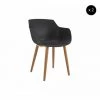 Chaise Et Fauteuil De Table BOBOCHIC - Lot De 2 Chaises De Table PRINS Noir - Noir