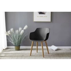 Chaise Et Fauteuil De Table BOBOCHIC - Lot De 2 Chaises De Table PRINS Noir - Noir -BOBOCHIC Soldes 2022 23409779 4