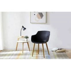 Chaise Et Fauteuil De Table BOBOCHIC - Lot De 2 Chaises De Table PRINS Noir - Noir -BOBOCHIC Soldes 2022 23409779 5