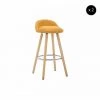 Tabouret De Bar BOBOCHIC - Lot De 2 Tabourets H.79 Cm ANIS Tissu Jaune - Jaune -BOBOCHIC Soldes 2022 23409787 1