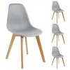 Chaise Et Fauteuil De Table BOBOCHIC - Lot De 4 Chaises De Table ENKE Gris - Gris 2 Chaise Et Fauteuil De Table BOBOCHIC - Lot De 4 Chaises De Table ENKE Gris - Gris -BOBOCHIC Soldes 2022 23409789 1