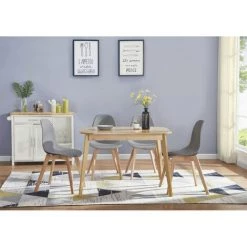 Chaise Et Fauteuil De Table BOBOCHIC - Lot De 4 Chaises De Table ENKE Gris - Gris -BOBOCHIC Soldes 2022 23409789 3