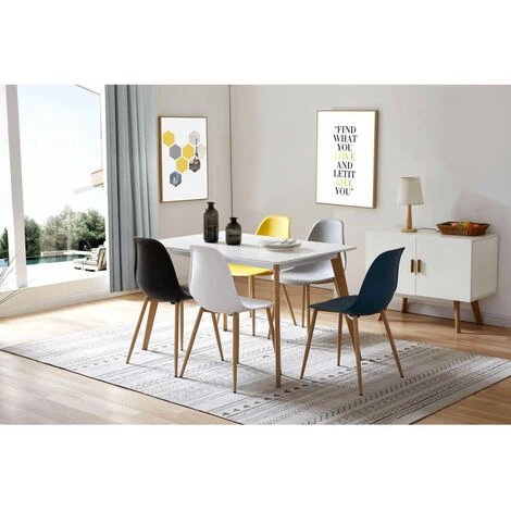 Chaise Et Fauteuil De Table BOBOCHIC - Lot De 4 Chaises De Table APLO Gris - Gris 7 Chaise Et Fauteuil De Table BOBOCHIC - Lot De 4 Chaises De Table APLO Gris - Gris â Image 5