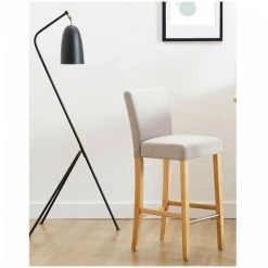 Tabouret De Bar BOBOCHIC - Lot De 2 Tabourets De Bar SILA H 101cm Beige - Beige -BOBOCHIC Soldes 2022 23409822 4