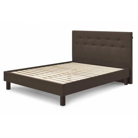 Lit BOBOCHIC - Lit 140x190 Cm PERRY Avec Lattes Massives Pieds Carrés Wengé 140x190 Marron - Marron 3 Lit BOBOCHIC - Lit 140x190 Cm PERRY Avec Lattes Massives Pieds Carrés Wengé 140x190 Marron - Marron