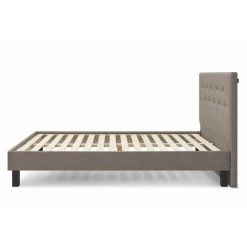 Lit BOBOCHIC - Lit 180x200 Cm PERRY Avec Lattes Massives Pieds Carrés Wengé 180x200 Taupe - Taupe -BOBOCHIC Soldes 2022 23409902 4