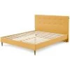 Lit BOBOCHIC - Lit 140x190 Cm RORY Avec Lattes Massives Pieds Bois Naturel 140x190 Jaune Moutarde - Jaune Moutarde