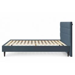 Lit BOBOCHIC - Lit 140x190 Cm CARRE Avec Lattes Massives Pieds Bois Wengé 140x190 Bleu - Bleu -BOBOCHIC Soldes 2022 23410178 4