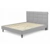 BOBOCHIC Structure De Lit 180x200 Cm CARRE Lattes Massives Pieds Bois Wengé 180x200 Gris - Gris
