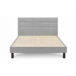 Lit BOBOCHIC - Lit 140x190 Cm CARRE Lattes Massives Pieds Carrés Bois Wengé 140x190 Gris - Gris -BOBOCHIC Soldes 2022 23410275 3