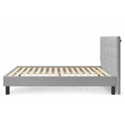 Lit BOBOCHIC - Lit 140x190 Cm CARRE Lattes Massives Pieds Carrés Bois Wengé 140x190 Gris - Gris -BOBOCHIC Soldes 2022 23410275 4