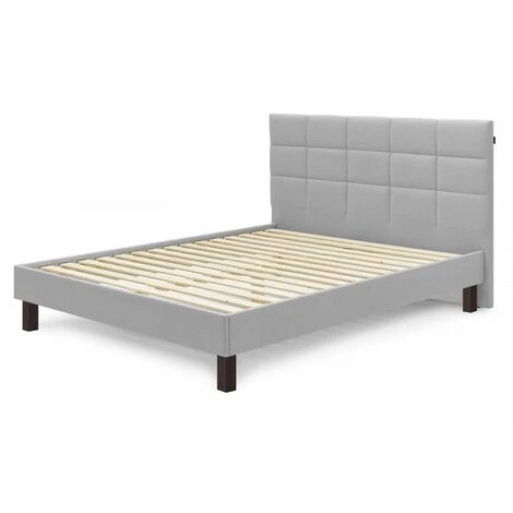 Lit BOBOCHIC - Lit 180x200 Cm CARRE Lattes Massives Pieds Carrés Bois Wengé 180x200 Gris - Gris 3 Lit BOBOCHIC - Lit 180x200 Cm CARRE Lattes Massives Pieds Carrés Bois Wengé 180x200 Gris - Gris