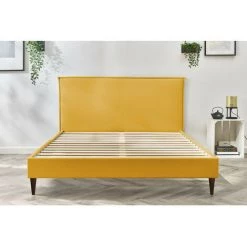 Lit BOBOCHIC - Lit 140x190 Cm SARY Avec Lattes Massives Pieds Bois Wengé 140x190 Jaune Moutarde - Jaune Moutarde 10 Lit BOBOCHIC - Lit 140x190 Cm SARY Avec Lattes Massives Pieds Bois Wengé 140x190 Jaune Moutarde - Jaune Moutarde -BOBOCHIC Soldes 2022 23410328 4