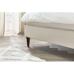 Lit BOBOCHIC - Lit 160x200 Cm SARY Avec Lattes Massives Pieds Bois Wengé 160x200 Beige - Beige 11 Lit BOBOCHIC - Lit 160x200 Cm SARY Avec Lattes Massives Pieds Bois Wengé 160x200 Beige - Beige -BOBOCHIC Soldes 2022 23410331 5