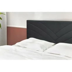 Lit BOBOCHIC - Lit 160x200 Cm VELVET Avec Lattes Massives Pieds En Bois Wengé 160x200 Anthracite - Anthracite -BOBOCHIC Soldes 2022 23410371 5