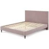 Lit BOBOCHIC - Lit 160x200 Cm ANJA Avec Lattes Massives Pieds En Bois Wengé 160x200 Rose - Rose -BOBOCHIC Soldes 2022 23410448 1