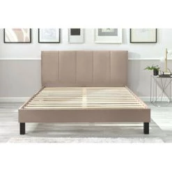 Lit BOBOCHIC - Lit 140x190 Cm VIVARA Lattes Massives Pieds Carrés En Bois Wengé 140x190 Beige - Beige 10 Lit BOBOCHIC - Lit 140x190 Cm VIVARA Lattes Massives Pieds Carrés En Bois Wengé 140x190 Beige - Beige -BOBOCHIC Soldes 2022 23410515 4