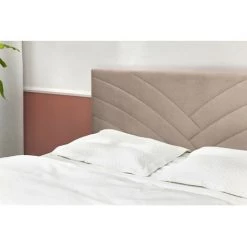 Lit BOBOCHIC - Lit 140x190 Cm VELVET Pieds En Bois Naturel Sans Lattes 140x190 Beige - Beige 10 Lit BOBOCHIC - Lit 140x190 Cm VELVET Pieds En Bois Naturel Sans Lattes 140x190 Beige - Beige -BOBOCHIC Soldes 2022 23410658 4